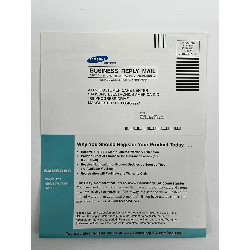 Samsung DVD-R120 DVD‎ Recorder Progressive Scan Player with Remote - TESTED